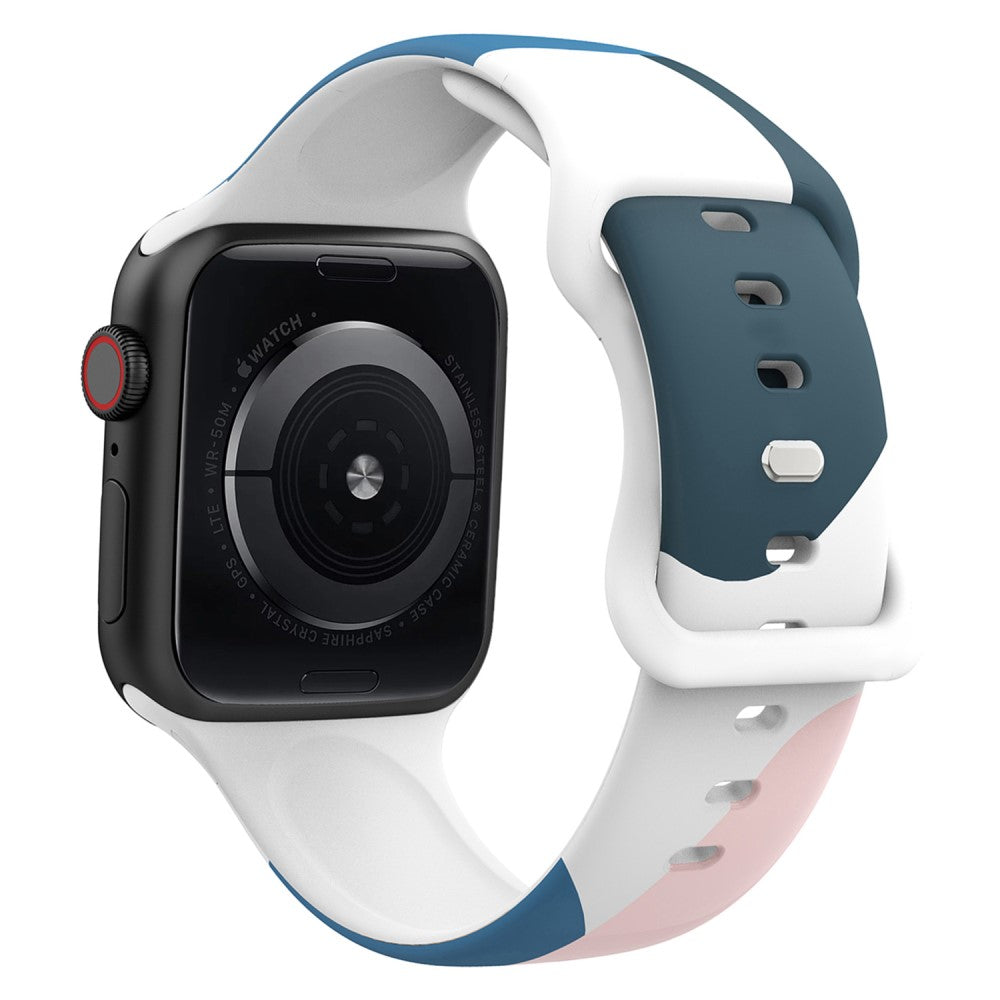 Mega sejt Apple Watch Series 7 41mm Silikone Rem - Flerfarvet#serie_6
