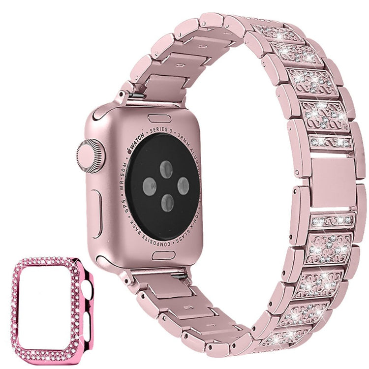 Apple Watch Series 7 41mm Metal Rem med Cover - Pink#serie_5