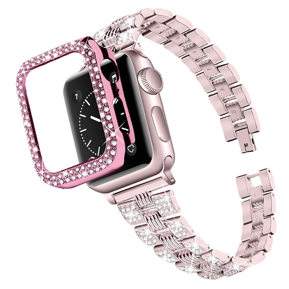 Apple Watch Series 7 41mm Metal Rem med Cover - Pink#serie_2