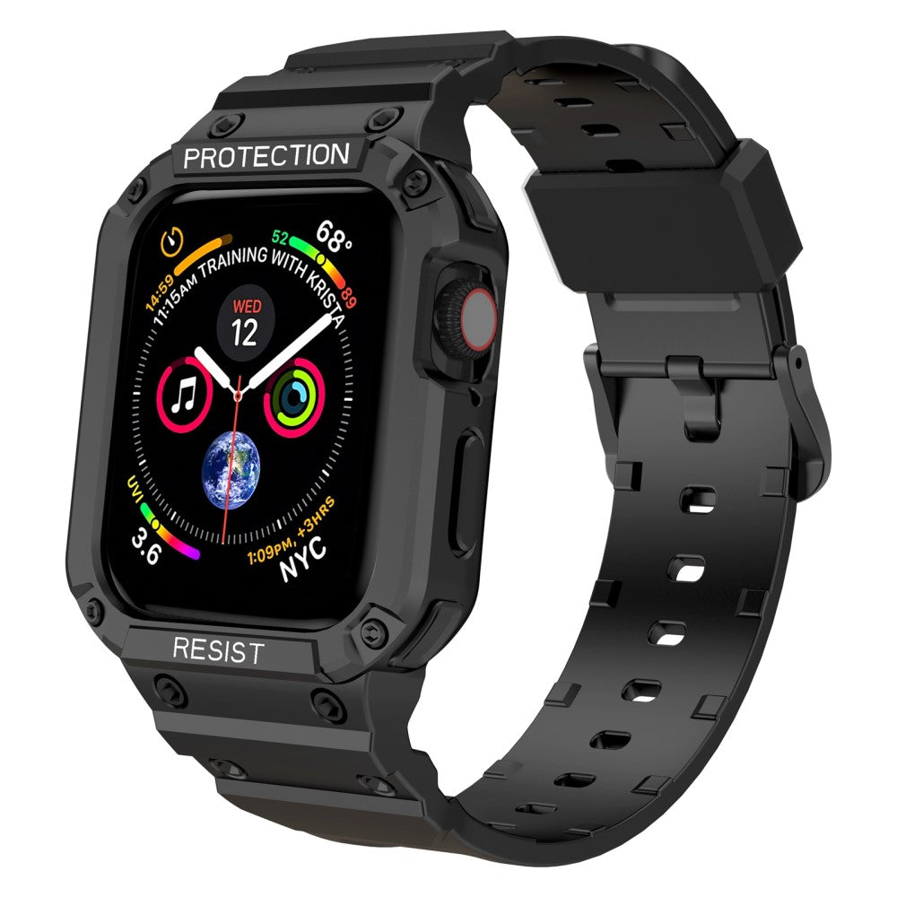 Meget fed Apple Watch Series 7 41mm Silikone Rem - Sort#serie_165