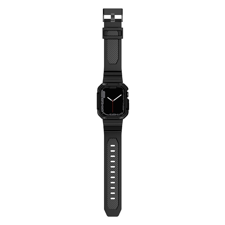 Apple Watch Series 7 41mm Silikone Cover med Rem - Sort#serie_1