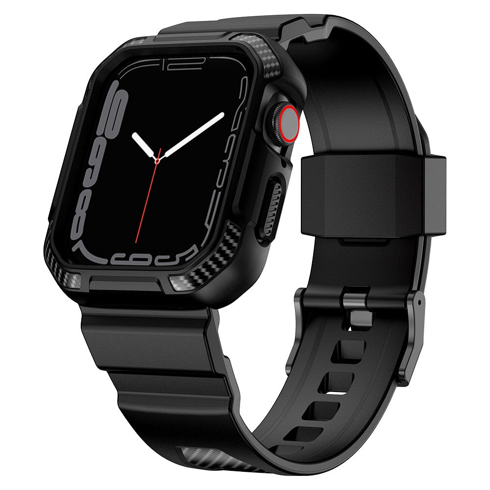 Apple Watch Series 7 41mm Silikone Cover med Rem - Sort#serie_1