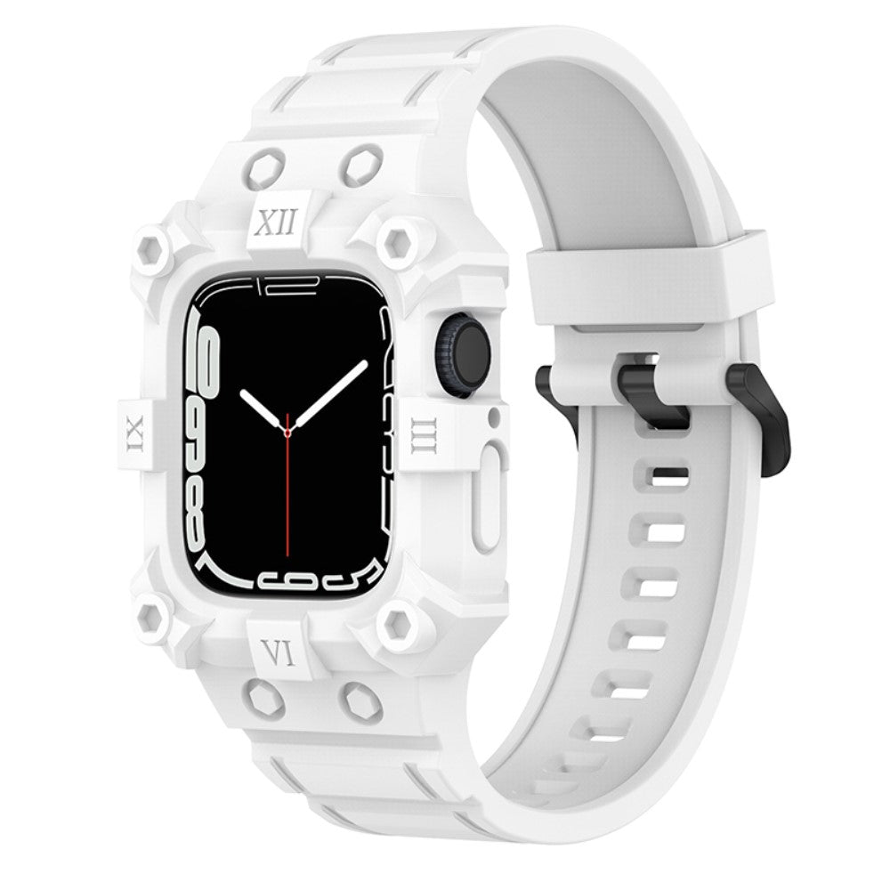 Super skøn Apple Watch Series 7 41mm Silikone Rem - Hvid#serie_1