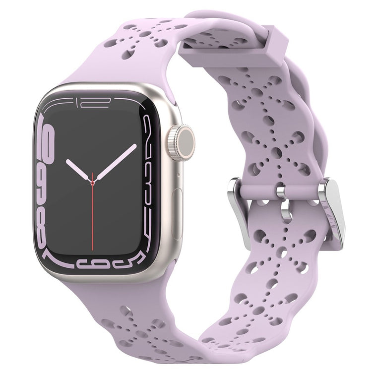 Helt vildt fed Apple Watch Series 7 41mm Silikone Urrem - Lilla#serie_10