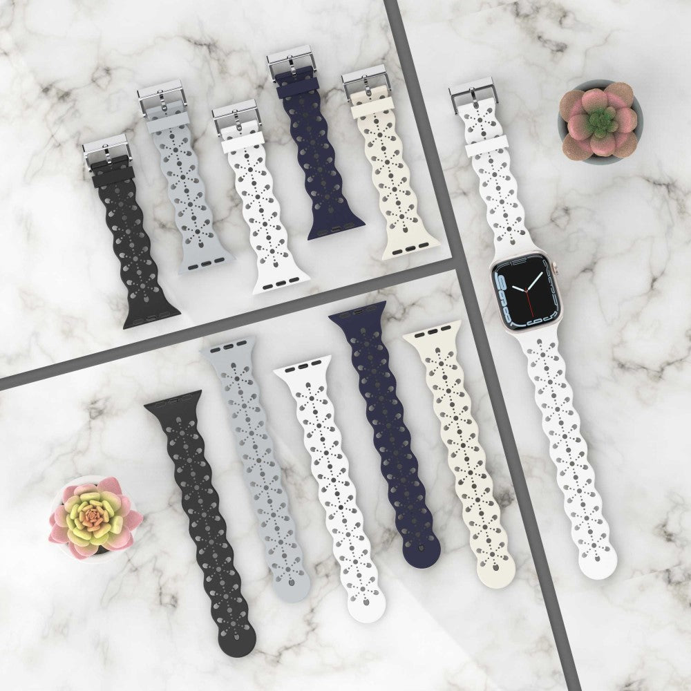 Helt vildt fed Apple Watch Series 7 41mm Silikone Urrem - Blå#serie_11