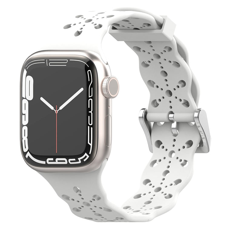 Helt vildt fed Apple Watch Series 7 41mm Silikone Urrem - Hvid#serie_3