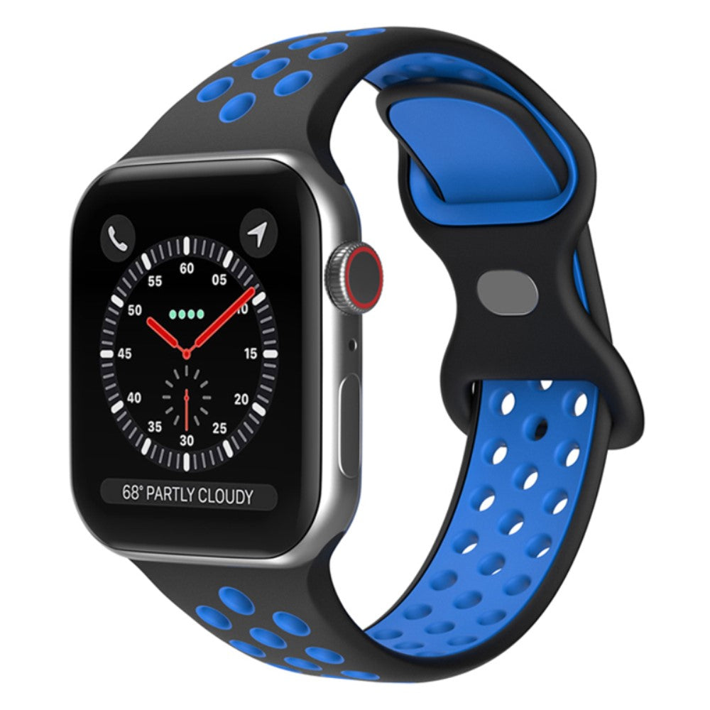 Elegant Apple Watch Series 7 41mm Silikone Urrem - Sort#serie_18