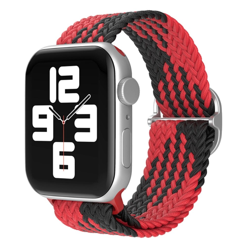 Vildt skøn Apple Watch Series 7 41mm Stof Urrem - Rød#serie_17