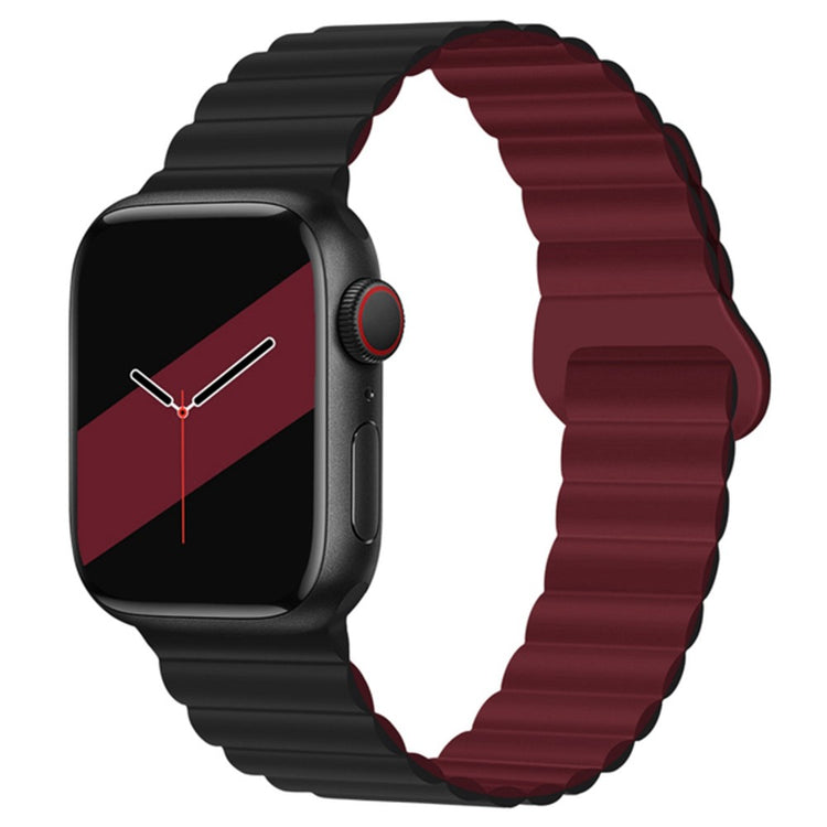 Super flot Apple Watch Series 7 41mm Silikone Urrem - Sort#serie_4