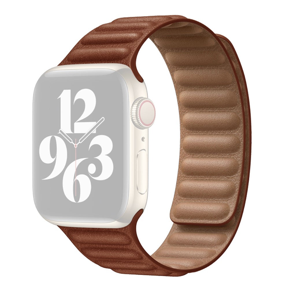 Mega kønt Universal Apple Ægte læder Rem - Brun#serie_11