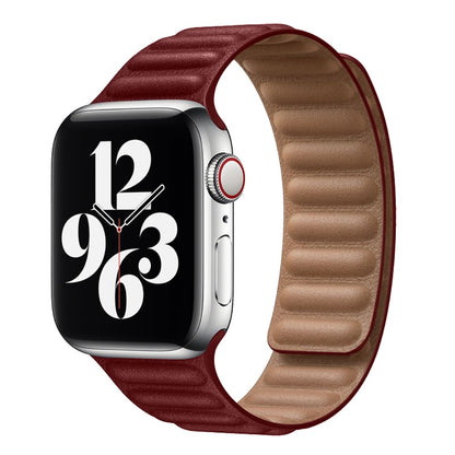 Helt vildt fint Universal Apple Ægte læder Urrem - Rød#serie_17