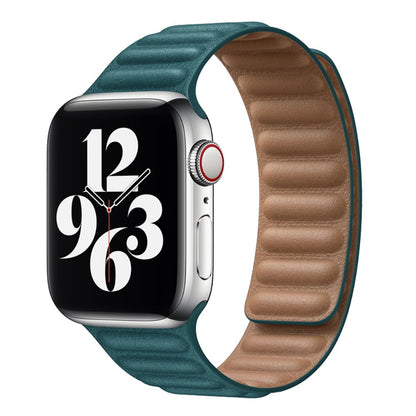 Helt vildt fint Universal Apple Ægte læder Urrem - Grøn#serie_21