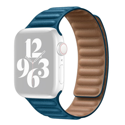 Mega kønt Universal Apple Ægte læder Rem - Blå#serie_4