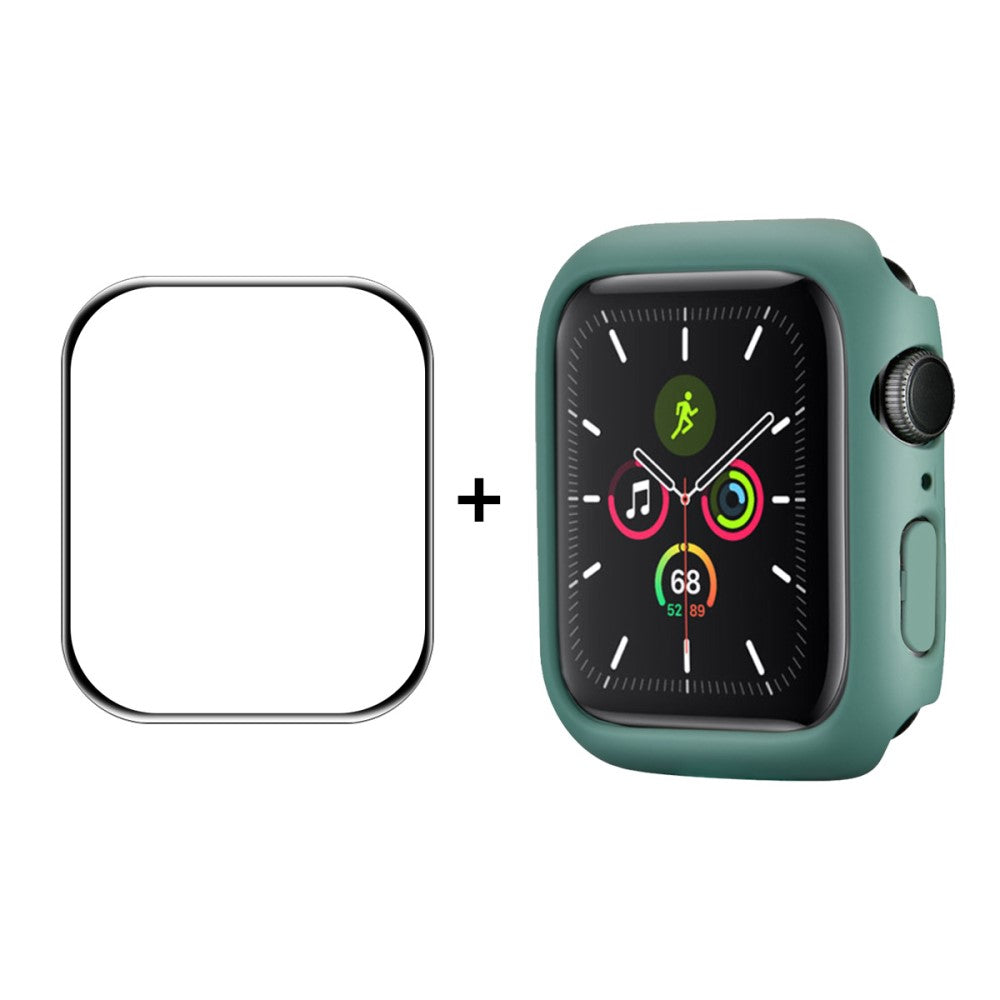 Godt Apple Watch Series 7 45mm Cover med Skærmbeskytter i Hærdet Glas - Grøn#serie_1