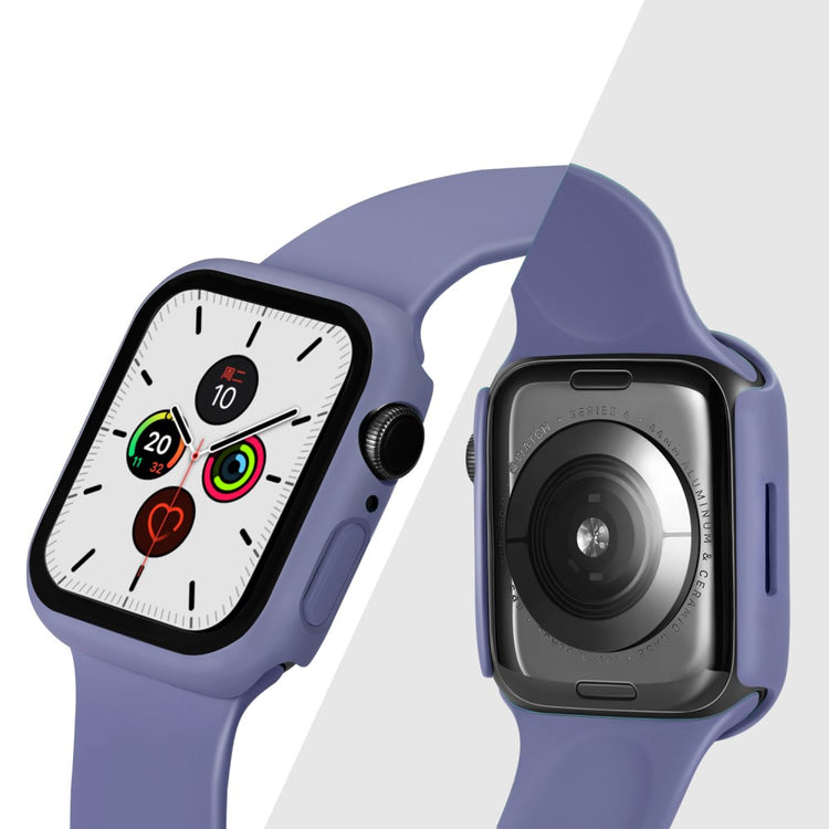 Vildt Godt Apple Watch Series 7 45mm Cover med Skærmbeskytter i Plastik og Hærdet Glas - Blå#serie_5