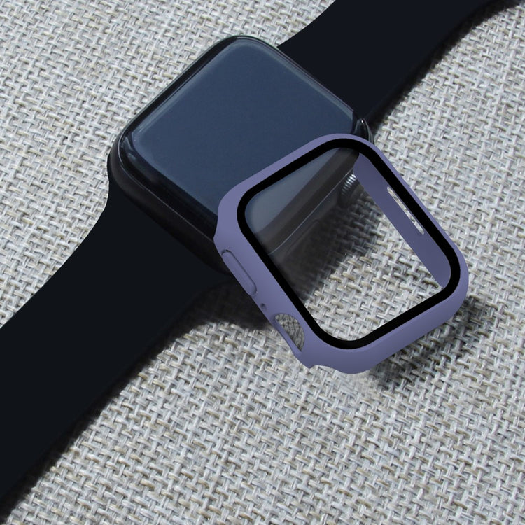 Vildt Godt Apple Watch Series 7 45mm Cover med Skærmbeskytter i Plastik og Hærdet Glas - Blå#serie_5