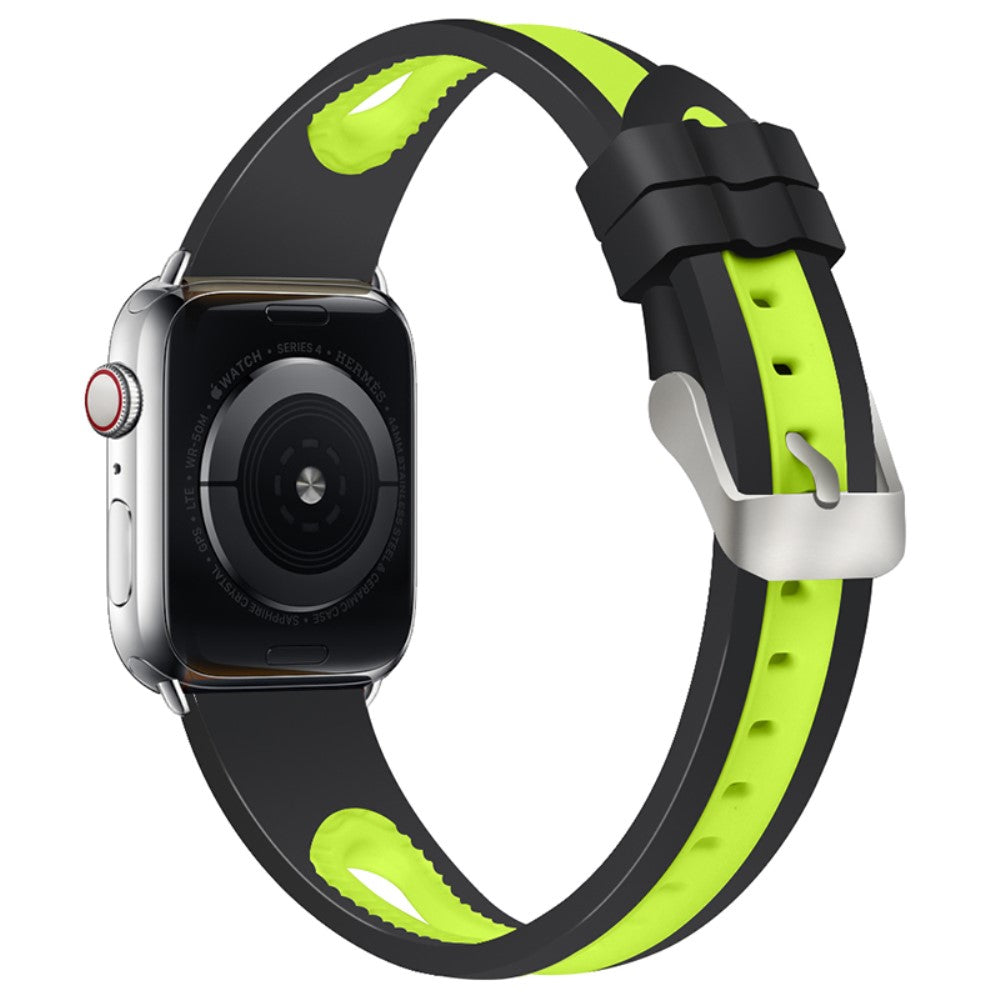 Helt vildt holdbart Apple Watch Series 7 45mm Silikone Rem - Gul#serie_6