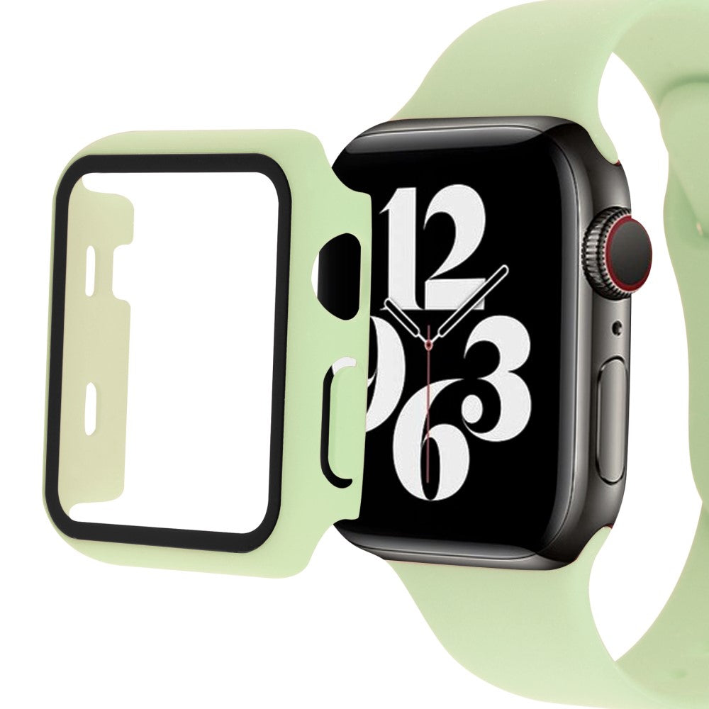 Apple Watch Series 7 45mm Plastik Cover med Rem og Hærdet Glas - Grøn#serie_1