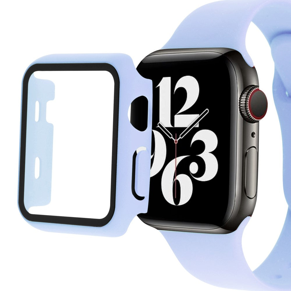 Apple Watch Series 7 45mm Plastik Cover med Rem og Hærdet Glas - Lilla#serie_6