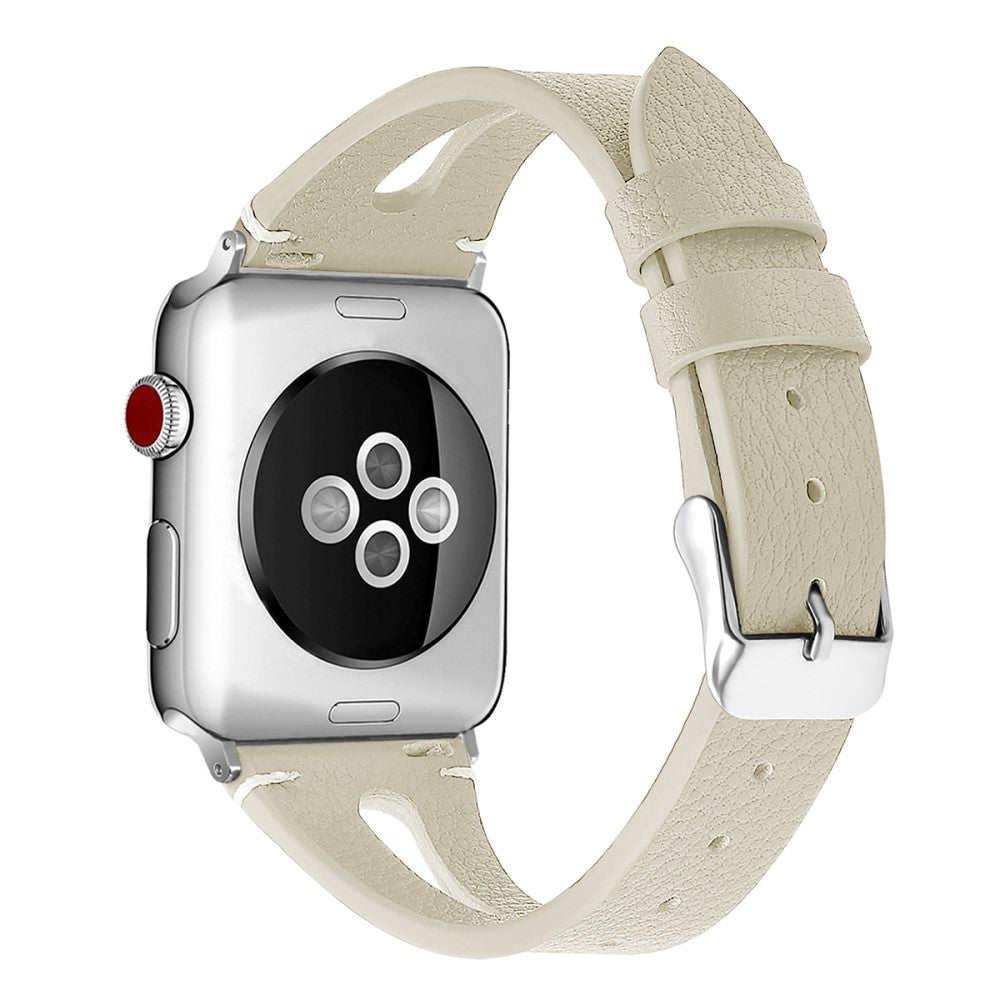 Helt vildt godt Apple Watch Series 7 45mm Ægte læder Rem - Brun#serie_12