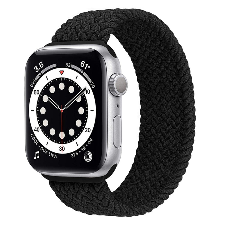 Super hårdfør Apple Watch Series 7 45mm Nylon Rem - Størrelse: L - Sort#serie_6