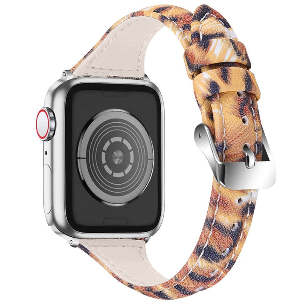 Meget flot Apple Watch Series 7 45mm Ægte læder Rem - Flerfarvet#serie_1