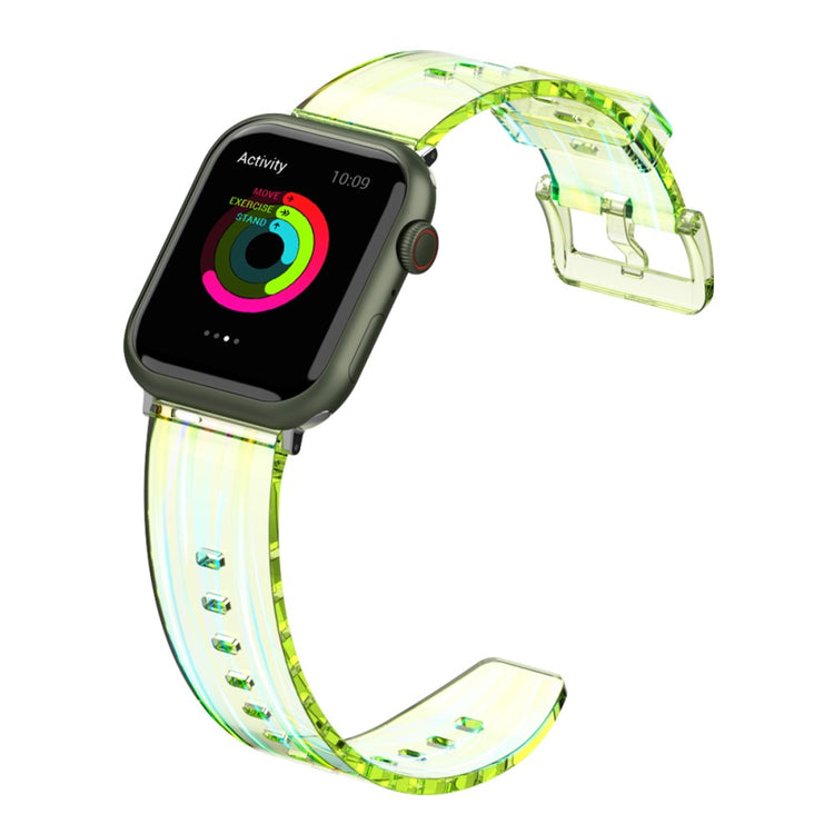 Rigtigt slidstærk Apple Watch Series 7 45mm Silikone Rem - Grøn#serie_3