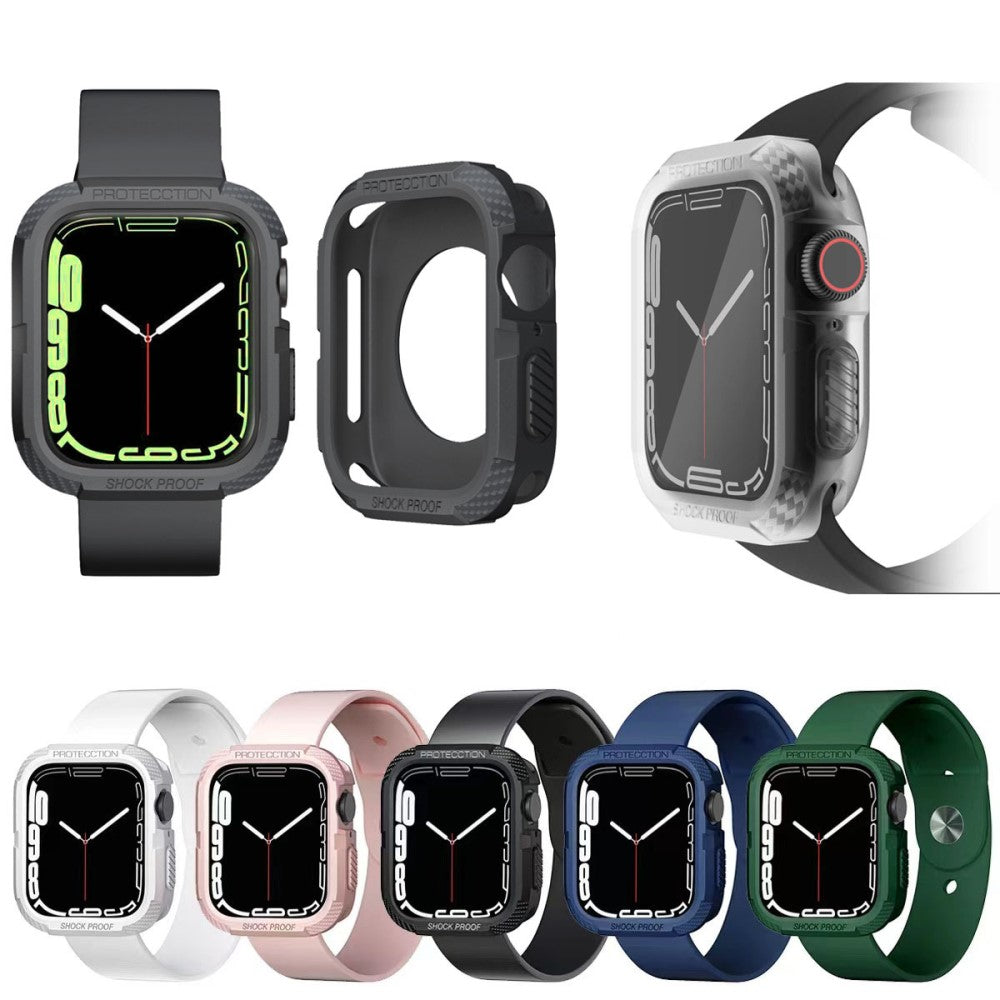 Apple Watch Series 7 45mm  Silikone Bumper  - Blå#serie_3