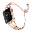 Elegant Apple Watch Series 7 45mm Metall och Strass Armband