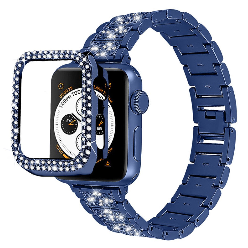 Apple Watch Series 7 45mm Metal Rem med Cover - Blå#serie_1