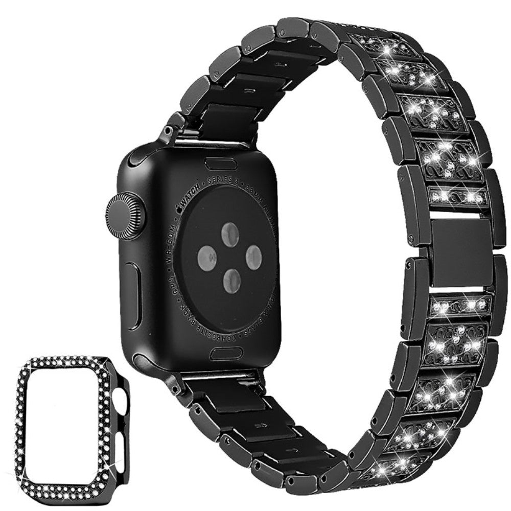 Apple Watch Series 7 45mm Metal Rem med Cover - Sort#serie_3