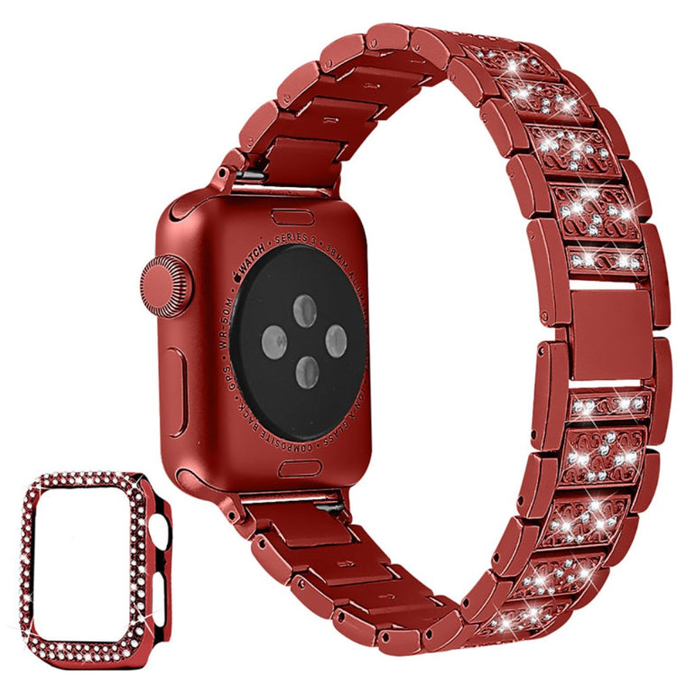 Apple Watch Series 7 45mm Metal Rem med Cover - Rød#serie_4