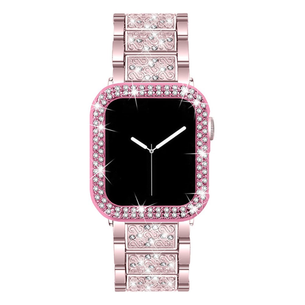 Apple Watch Series 7 45mm Metal Rem med Cover - Pink#serie_5
