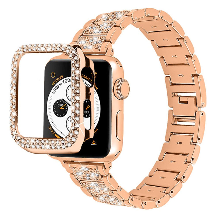 Apple Watch Series 7 45mm Metal Rem med Cover - Pink#serie_7