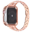 Häftigt Apple Watch Series 7 45mm Metall och Strass Armband