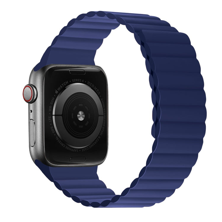 Rigtigt hårdfør Apple Watch Series 7 45mm Silikone Rem - Blå#serie_10