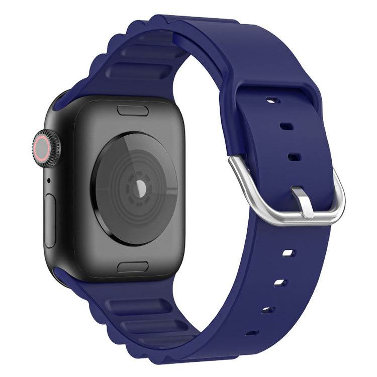Helt vildt smuk Apple Watch Series 7 45mm Silikone Rem - Blå#serie_9