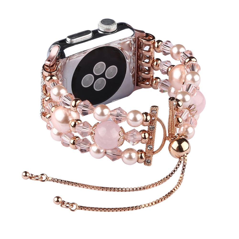 Sejt Apple Watch Series 7 45mm Rhinsten Rem - Pink#serie_3