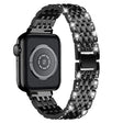 Bra Apple Watch Series 7 45mm Metall och Strass Armband