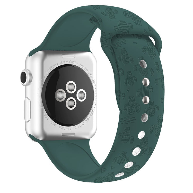 Komfortabel Apple Watch Series 7 45mm Silikone Rem - Grøn#serie_24