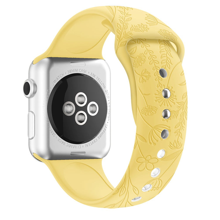 Komfortabel Apple Watch Series 7 45mm Silikone Rem - Gul#serie_3