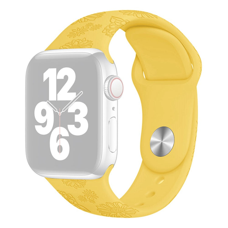 Super kønt Apple Watch Series 7 45mm Silikone Rem - Gul#serie_16