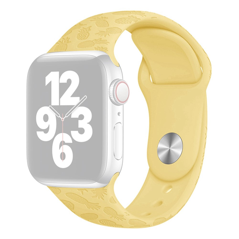 Super kønt Apple Watch Series 7 45mm Silikone Rem - Gul#serie_5