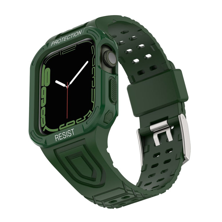 Apple Watch Series 7 45mm Plastik Rem med Etui - Grøn#serie_1