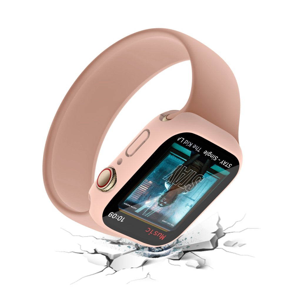 Apple Watch Series 7 45mm Elegant Plastik og Glas Bumper  - Pink#serie_1