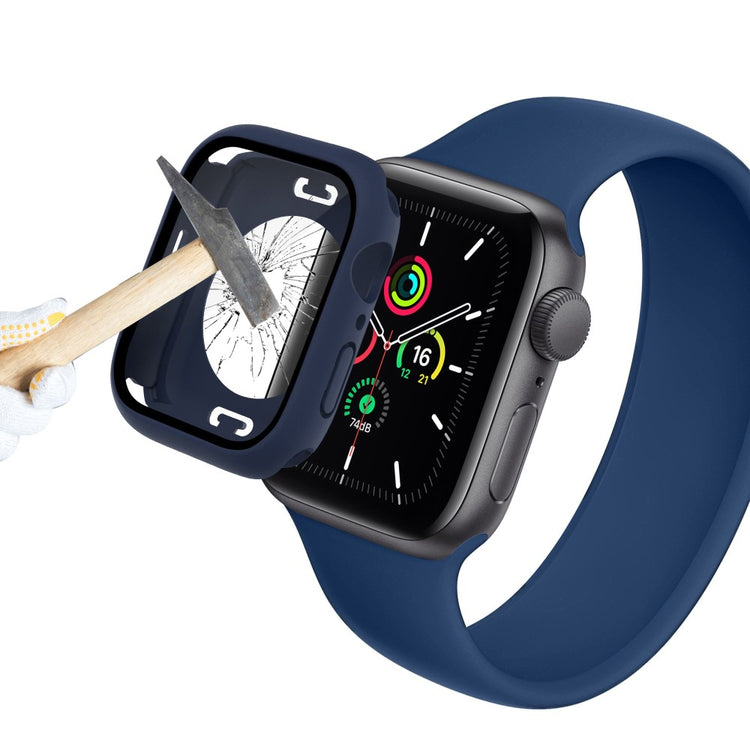 Apple Watch Series 7 45mm Elegant Plastik og Glas Bumper  - Blå#serie_2