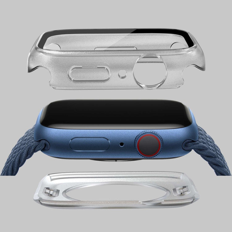 Apple Watch Series 7 45mm Elegant Plastik og Glas Bumper  - Gennemsigtig#serie_3