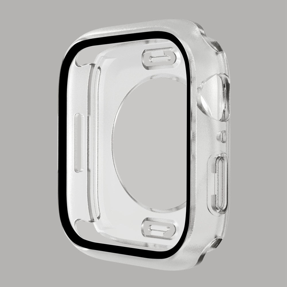 Apple Watch Series 7 45mm Elegant Plastik og Glas Bumper  - Gennemsigtig#serie_3