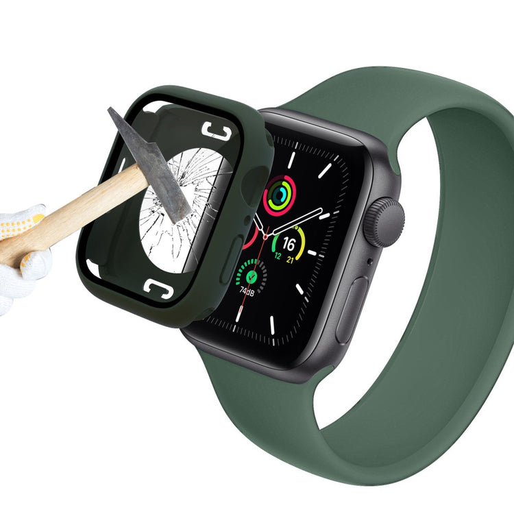 Apple Watch Series 7 45mm Elegant Plastik og Glas Bumper  - Grøn#serie_4