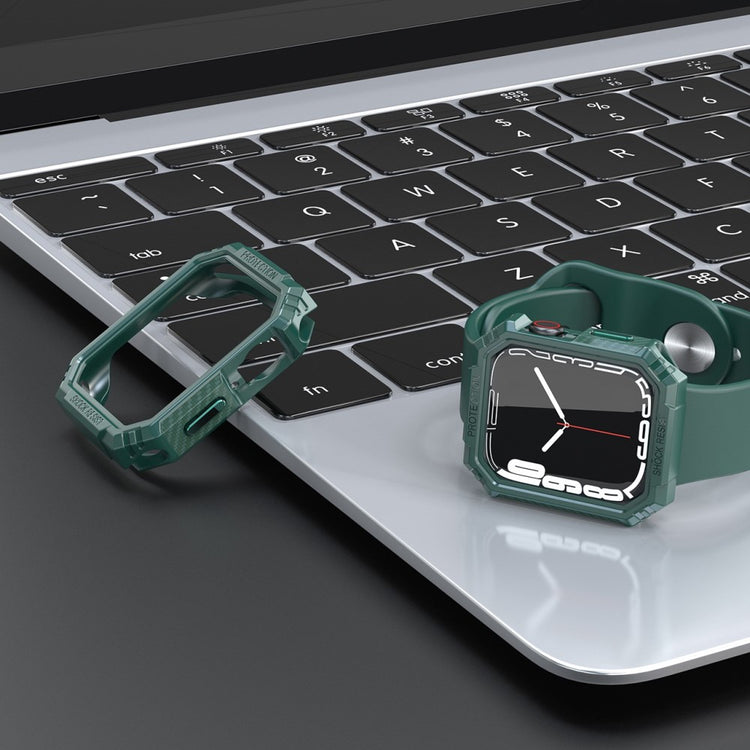 Apple Watch Series 7 45mm  Silikone Bumper  - Grøn#serie_4